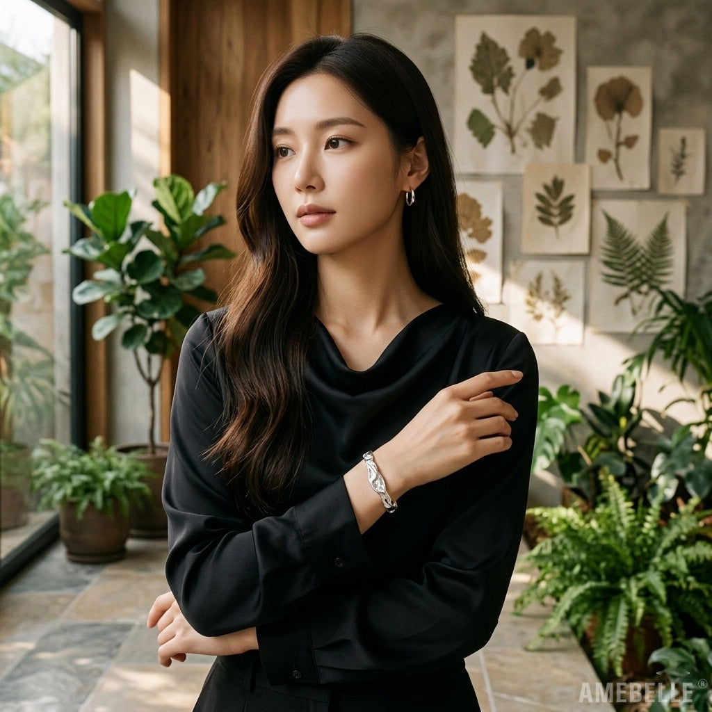 Amebelle® - Textured Rock BOLD Statement Bangle