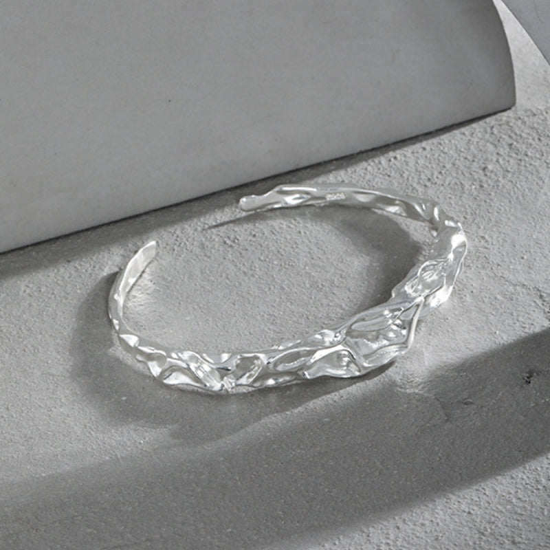 Amebelle® - Textured Rock BOLD Statement Bangle