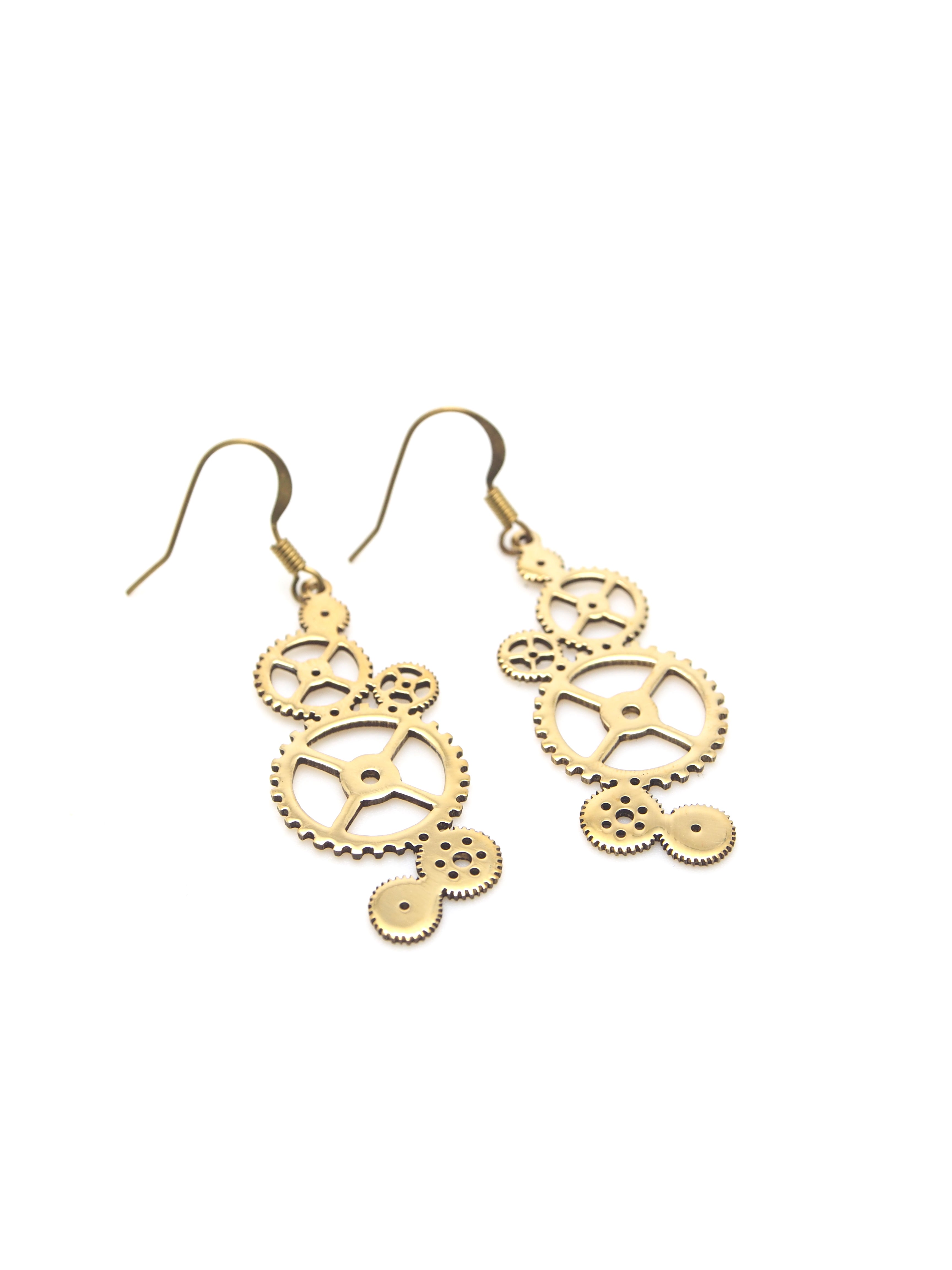 Hansel & Smith - Small Gear Earrings