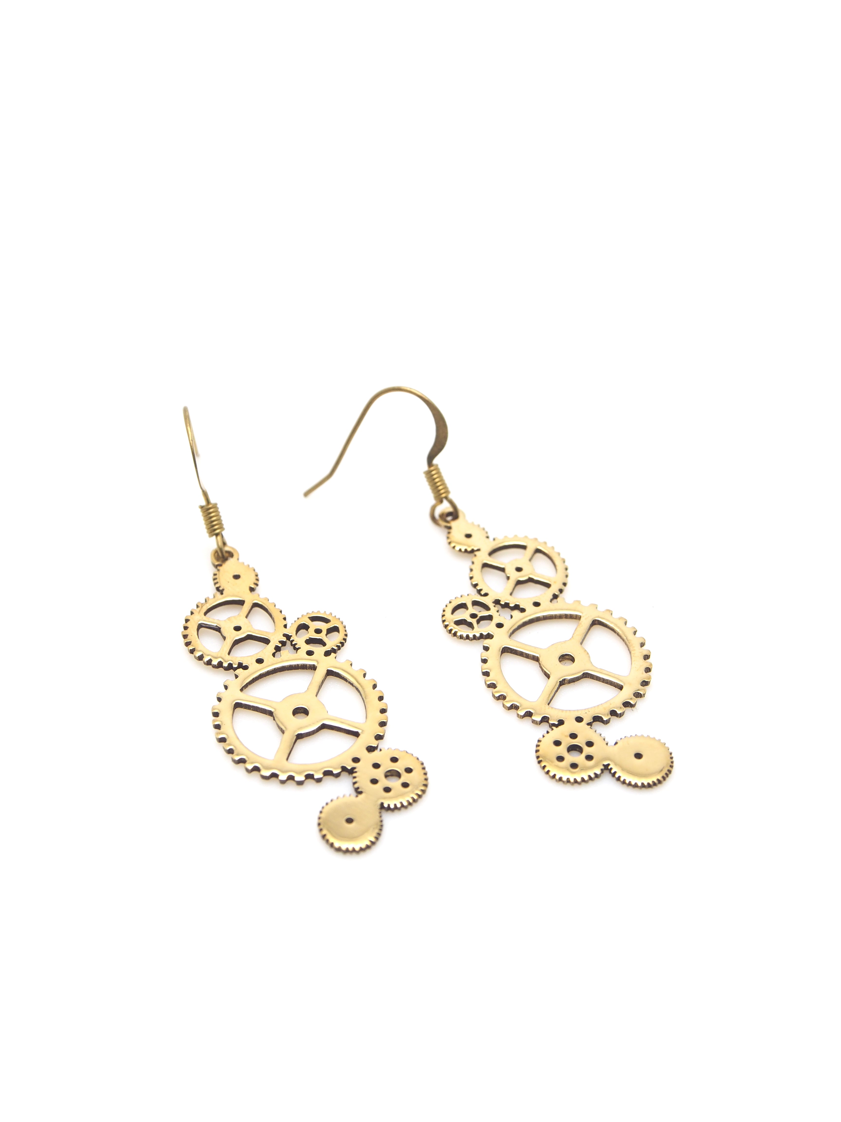 Hansel & Smith - Small Gear Earrings