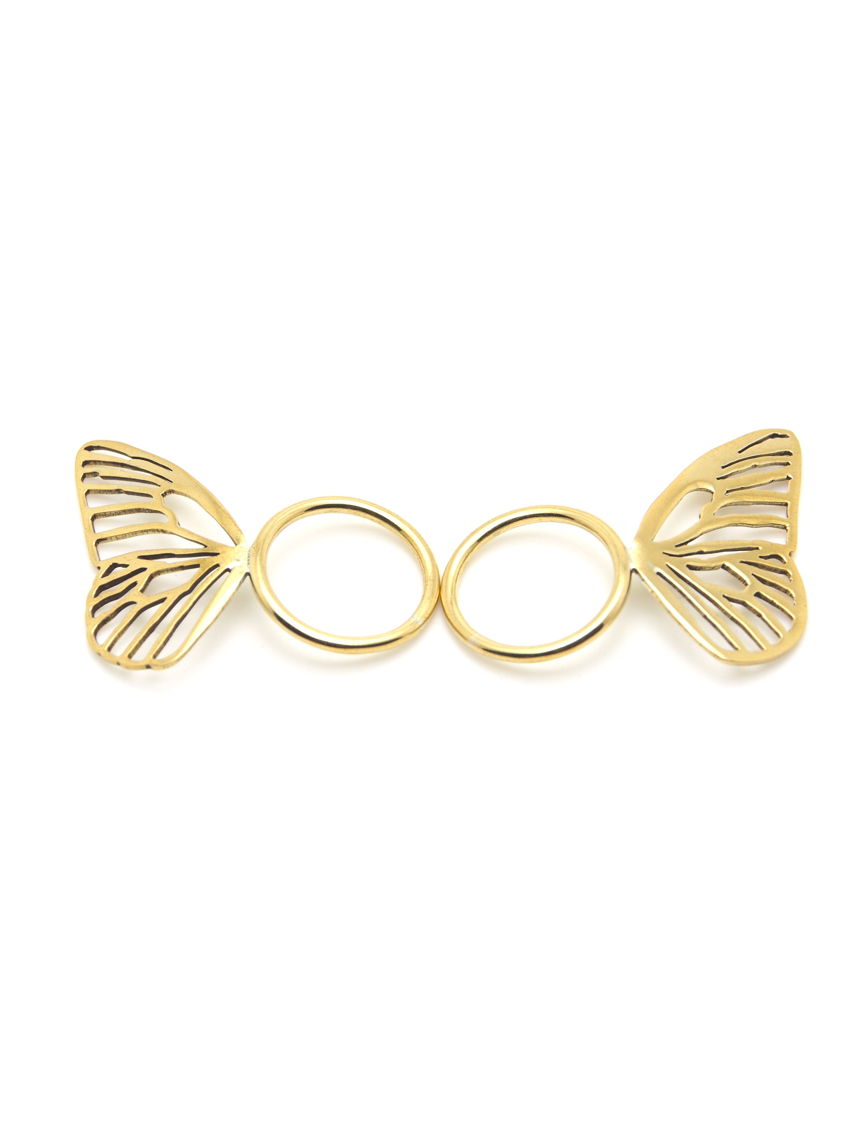 Hansel & Smith - Butterfly 2pc Stack Ring