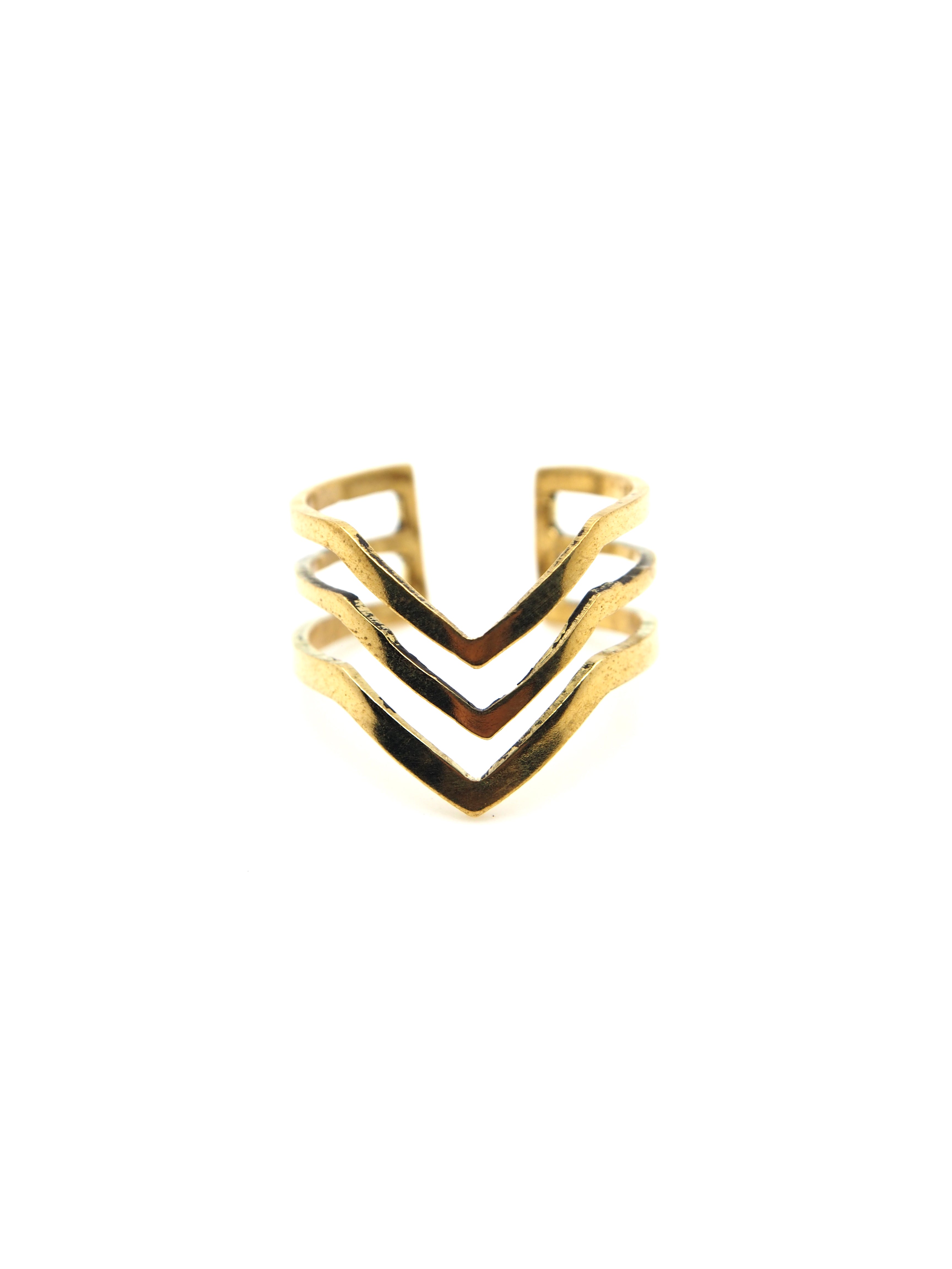 Hansel & Smith - Chevron (Triple Stripes) Ring