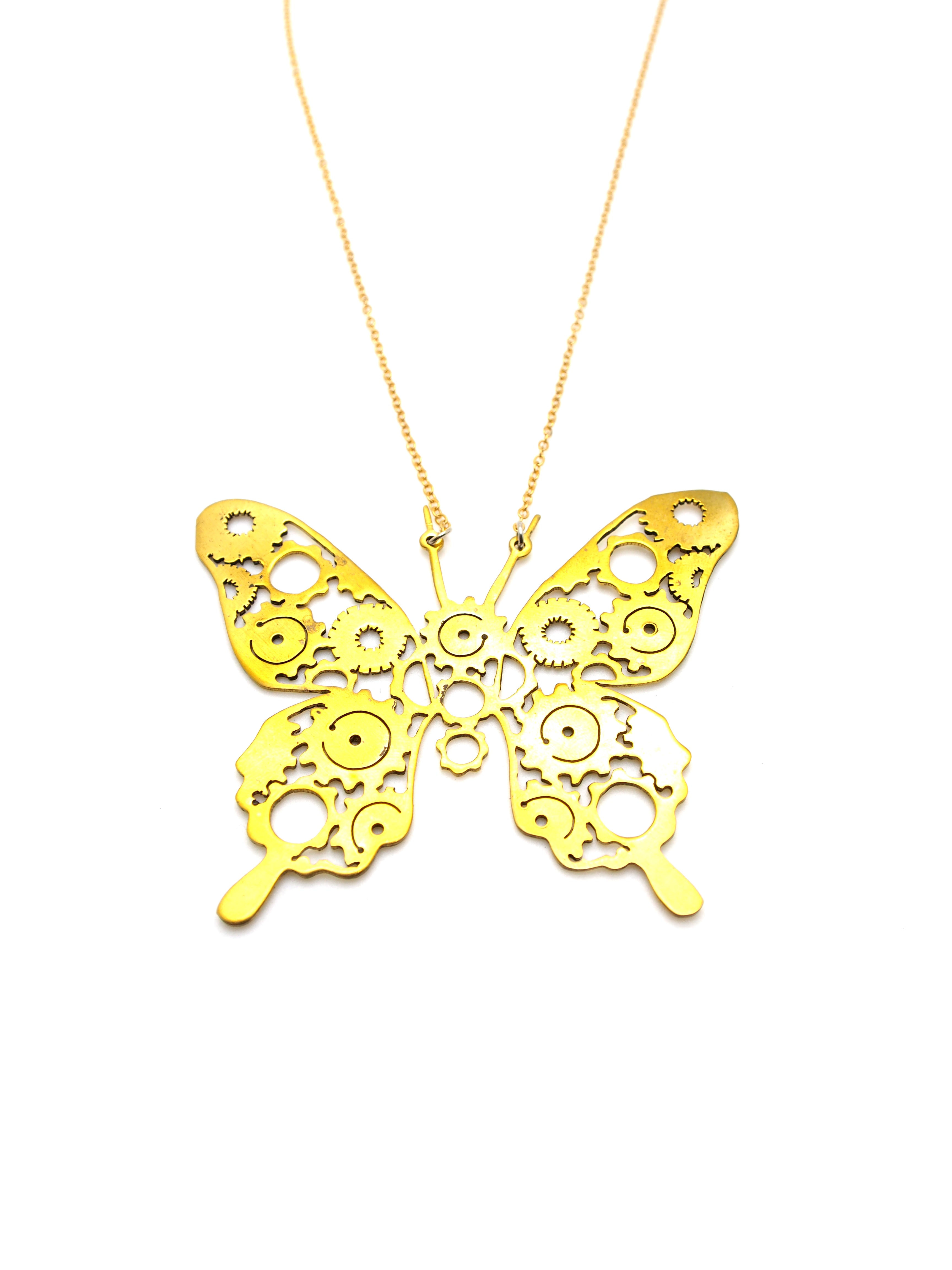 Hansel & Smith - Gear Butterfly Necklace