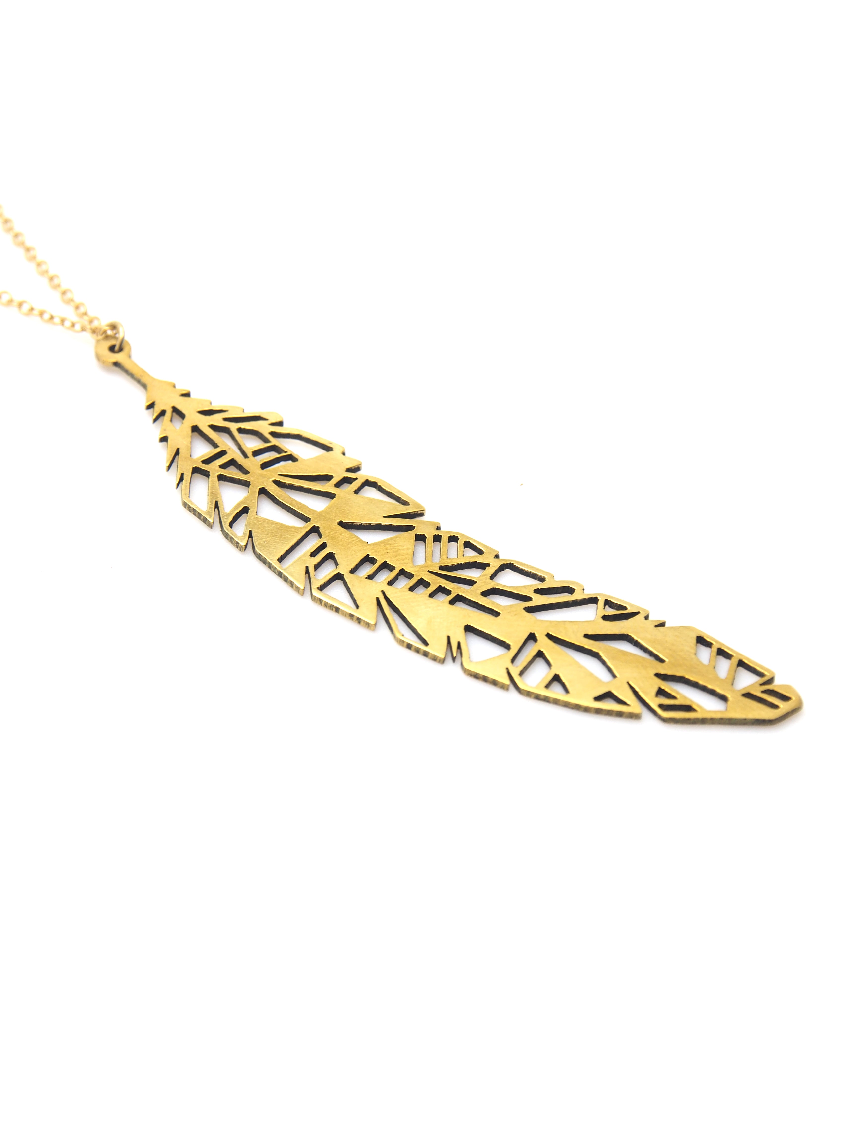 Hansel & Smith - Geometric Feather Necklace